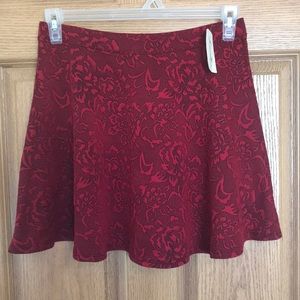 Skater skirt with floral pattern